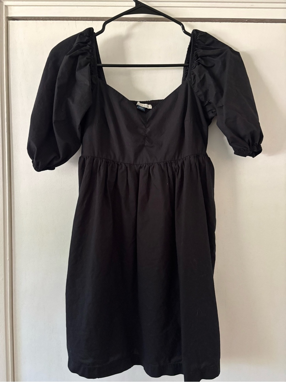 American Eagle Black Puff Sleeve Short Dress